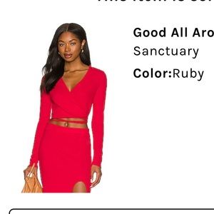 Red wrap shirt. Never worn before and new with tags